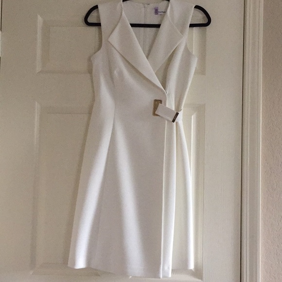Calvin Klein Dresses & Skirts - Calvin Klein White Tuxedo Dress